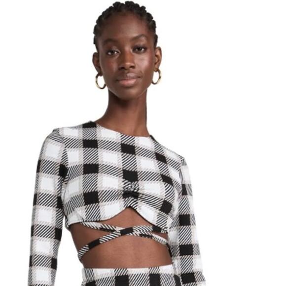 Autumn Adeighbo Beverly Top and Matching Hat Size 4 Black and White - Picture 1 of 7